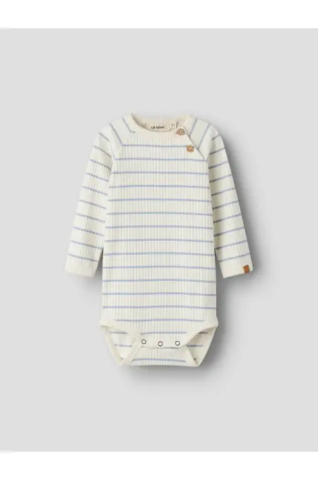 LILAtelier - Süßer Body mit Streifen - Coconut Milk/Zen Blue