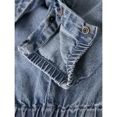 LILAtelier - coole Latzhose - Medium Blue Denim