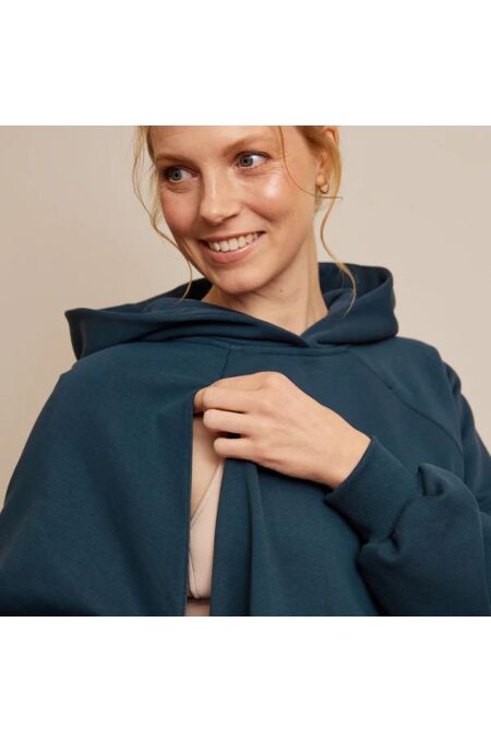 Dayé Rose - Oversized Heather Still-Hoodie 2.0 - dark sea