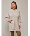Dayé Rose - Oversized Heather Still-Hoodie 2.0 - oat milk
