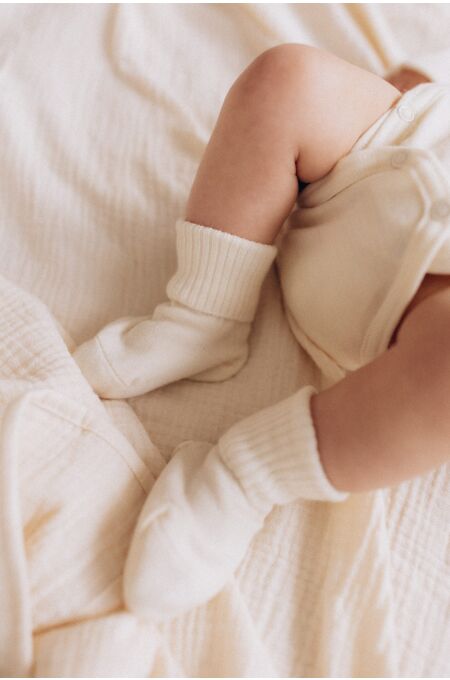Woolyorganic - Merinowolle Socken - ecru