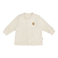 Woolyorganic - Velour Jacke mit Stickerei - ecru