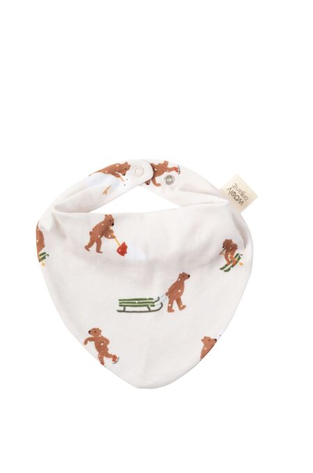 Woolyorganic - Dreieckstuch - Winter Teddy Print