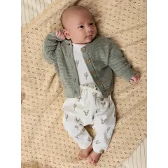 LILAtelier - Wickelbody mit Kaktus Print - Coconut Milk