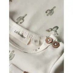 LILAtelier - Wickelbody mit Kaktus Print - Coconut Milk