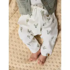 LILAtelier - Baby Hose Kaktus Print - Coconut Milk