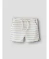 LilAtelier - Kleinkind Shorts gestreift - Coconut Milk/Zen Blue