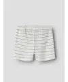 LilAtelier - Kleinkind Shorts gestreift - Coconut Milk/Zen Blue