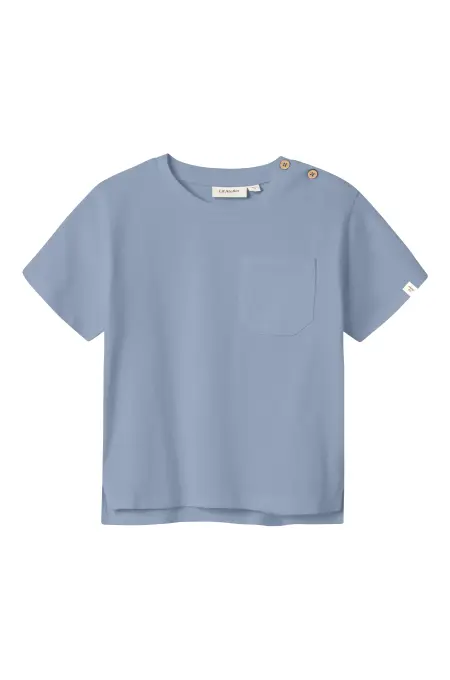 LilAtelier - Kleinkind T-Shirt mit Knopfleiste - Zen Blue