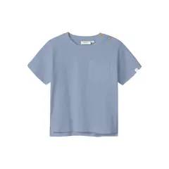 LilAtelier - Kleinkind T-Shirt mit Knopfleiste - Zen Blue