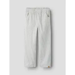 LilAtelier - Weite gestreifte Stoffhose - Coconut Milk