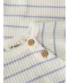 LilAtelier - gestreifter Babybody - Coconut Milk/Zen Blue