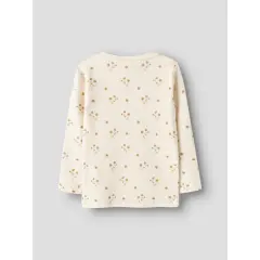 LilAtelier - Longsleeve mit Blumen Print - Coconut Milk