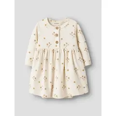 LilAtelier - Kleidchen mit Blumen Print - Coconut Milk