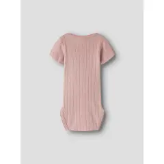 LilAtelier - Halbarm Body mit Rüschen - misty rose