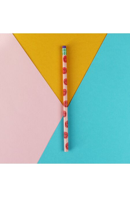 Ava & Yves - Bleistift Smile rosa-pink, mit Aluminium-Hülle mint, Radiergummi flieder, 18,7cm