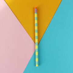 Ava & Yves - Bleistift Stripes mint/gelb, mit...