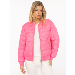 Zwillingsherz - Bomberjacke "Be Happy" - neon pink