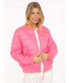 Zwillingsherz - Bomberjacke "Be Happy" - neon pink