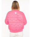 Zwillingsherz - Bomberjacke "Be Happy" - neon pink