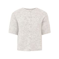 Zwillingsherz - Kurzarm Cardigan Cozy - hellgrau
