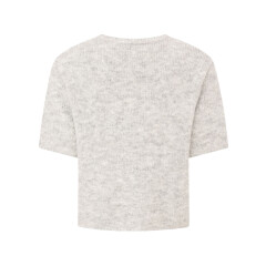 Zwillingsherz - Kurzarm Cardigan Cozy - hellgrau