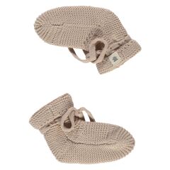 A Tiny Story - Baby Strickschuhe - Nougat