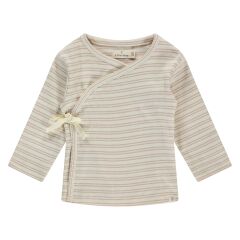 A Tiny Story - Gestreiftes Baby Wickel-Shirt - Nougat