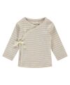 A Tiny Story - Gestreiftes Baby Wickel-Shirt - Nougat