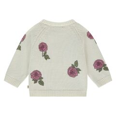A Tiny Story - Baby Strickjacke - Ecru/Rosen