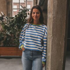 Your Wishes - MOM Stripe Sweater - french blue