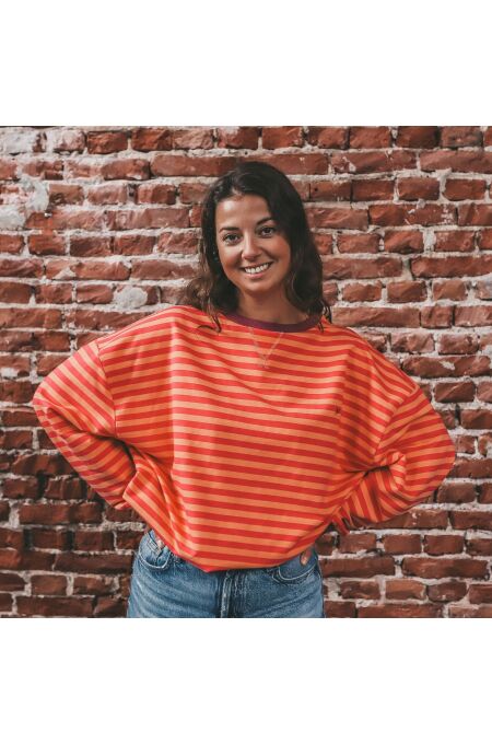 Your Wishes - MOM Stripe Sweater - orange/purple