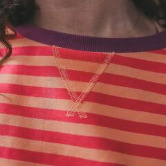 Your Wishes - MOM Stripe Sweater - orange/purple