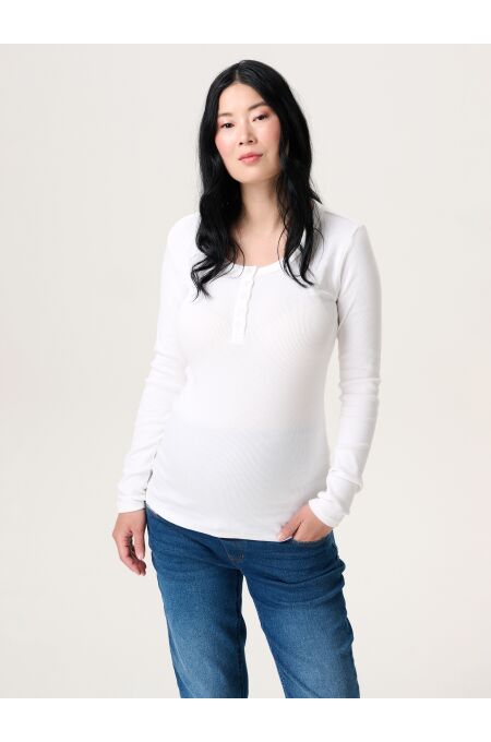 Noppies - Langarmshirt mit Stillfunktion - Optical White