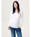Noppies - Langarmshirt mit Stillfunktion - Optical White
