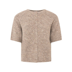 Zwillingsherz - Kurzarm Cardigan Cozy - hellbraun