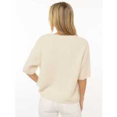 Zwillingsherz - Kurzarm Cardigan Cozy - wollweiß