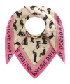 Zwillingsherz - Dreieckstuch BW "Süßer Dackel" - beige/pink