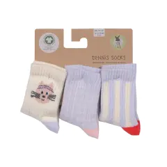 Lässig - Kinder Tennis-Socken (3er-Pack) - Cat