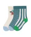 Lässig - Kinder Tennis-Socken (3er-Pack) - Dog