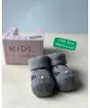ooley - Baby Socken Maus - 0-4 Monate - Grau