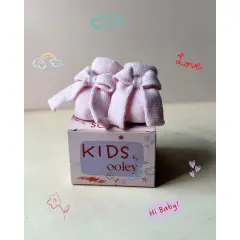 ooley - Baby Socken Schleife - 0-4 Monate - Rosa