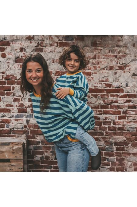 Your Wishes - MOM Stripe Sweater - türkis/blue