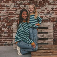 Your Wishes - MOM Stripe Sweater - türkis/blue