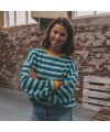 Your Wishes - MOM Stripe Sweater - türkis/blue