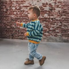 Your Wishes - Kids Stripe Sweater - türkis/blue