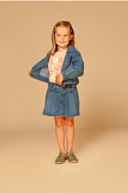 Stains&Stories - Girls Jeans Skort - medium blue