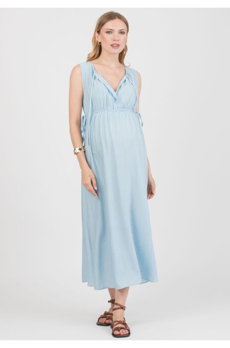 Attesa - Stillkleid Deva - light blue