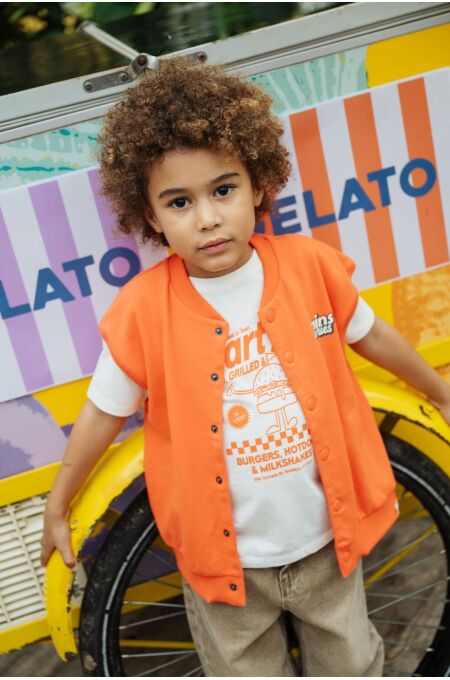 Stains&Stories - Boys Sweat-Weste - grapefruit