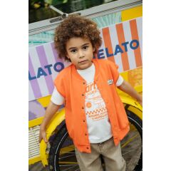 Stains&Stories - Boys Sweat-Weste - grapefruit